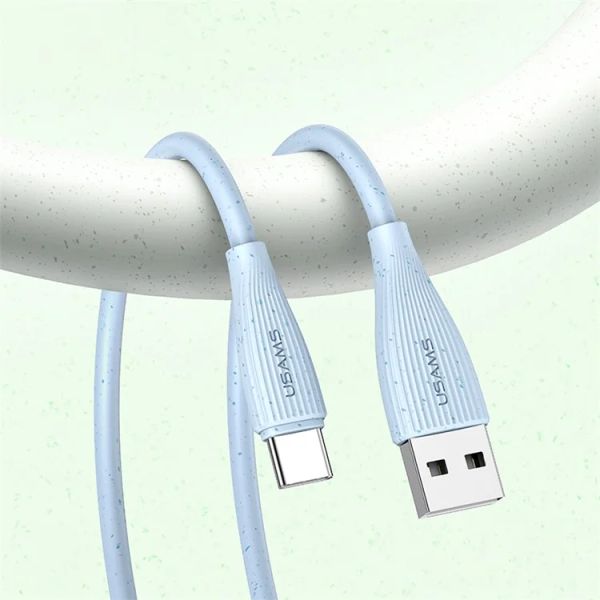Cáp Sạc Nhanh Truyền Dữ Liệu USAMS SJ714 Green Series 1m USB to Type-C Cable 3A