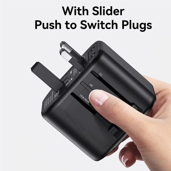 Bộ Sạc Du Lịch USAMS CC173 T55 12W Dual USB-A Universal Travel Charger (US/UK/EU/CN Plug)