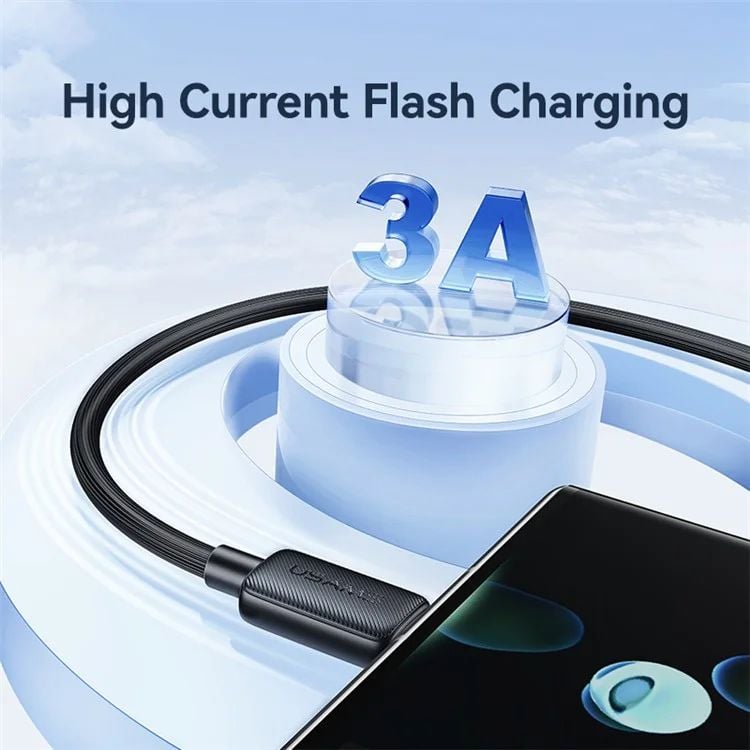 Cáp Sạc USAMS SJ688 | SJ693 | SJ698 KY Series USB to Type-C Striped Data Cord 3m