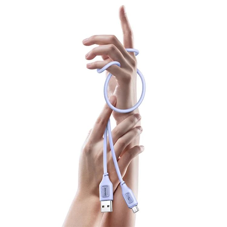Cáp Sạc USAMS SJ620 USB to Micro USB 2A Silicone with Epoxy Shell