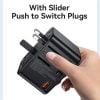 Bộ Sạc Nhanh Du Lịch Đa Năng 2C+U USAMS CC199 T62 GaN 65W (EU/UK/AU/US)