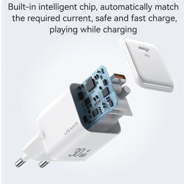 Củ Sạc Nhanh Mạ Điện USAMS CC186 PD 30W