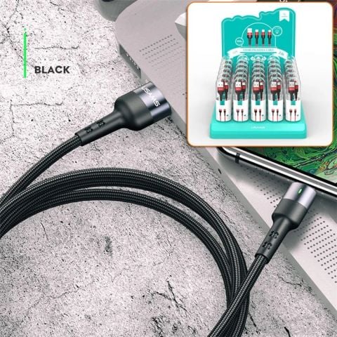 Cáp Sạc Nhanh USB to Type-C USAMS SJ312 U26 with Display Stand (1m, Hộp 30 cái)