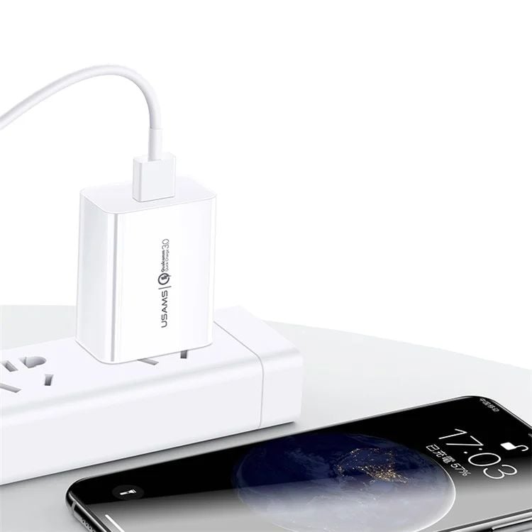 Combo củ cáp USAMS T48 T22 18W Travel Charger + Type-C Cable Kit