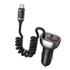 Tẩu Sạc Dành Cho Ô Tô USAMS CC192 C37 60W (Type-C + USB, with Type-C Cable 30W)