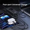 Bộ Sạc Nhanh Tích Hợp Dây Nguồn Nối Dài USAMS CC225 67W 4-port Fast Charging Adapter 3 Type-C+1 USB 2200W
