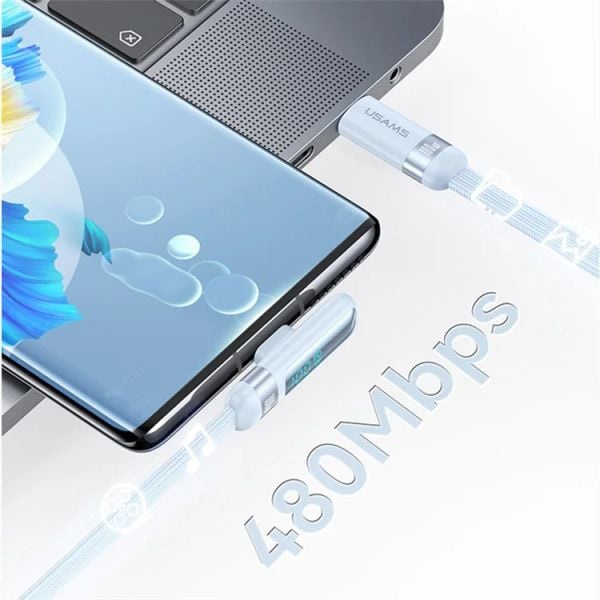 Cáp Sạc USAMS SJ653 Wind Series Type-C To Type-C Fast Charging PD 100W