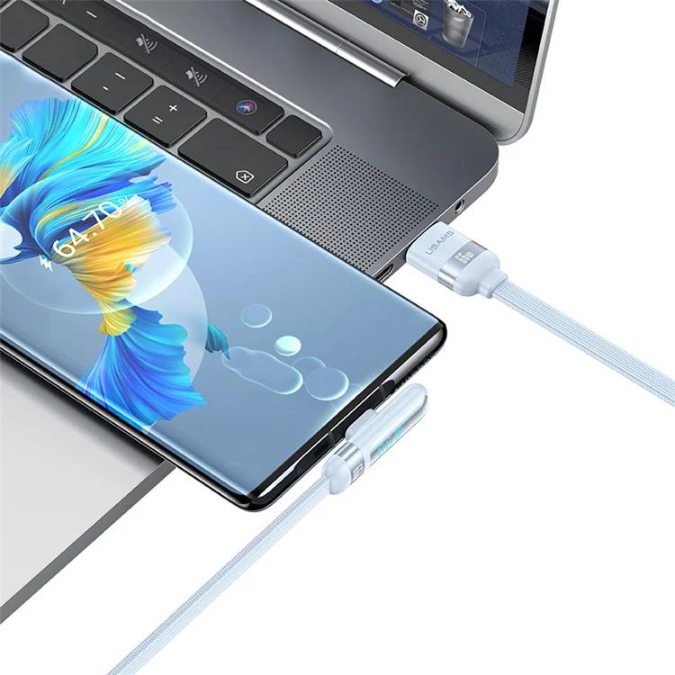 Cáp Sạc USAMS Wind Series SJ651 USB-A to Type-C Right-angle Digital Display Cord