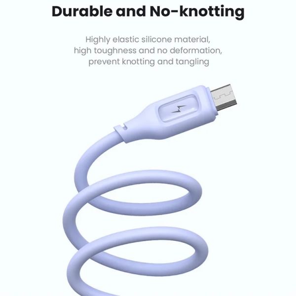 Cáp Sạc USAMS SJ620 USB to Micro USB 2A Silicone with Epoxy Shell