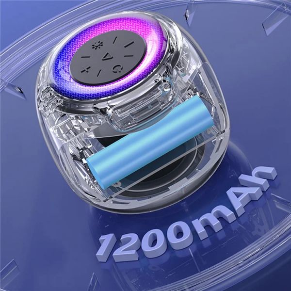 Loa Bluetooth Di Động Mini USAMS YX014 (Bluetooth v5.3, 1200mAh, Subwoofer, with Colorful Light, 360° Surround Sound)