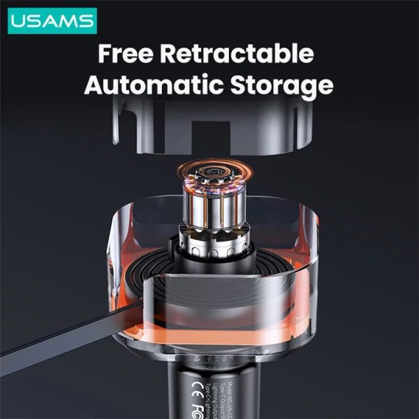 Tẩu Sạc Dành Cho Ô Tô USAMS CC219 C41 PD 30W (with Type-C / 8-Pin Cable)