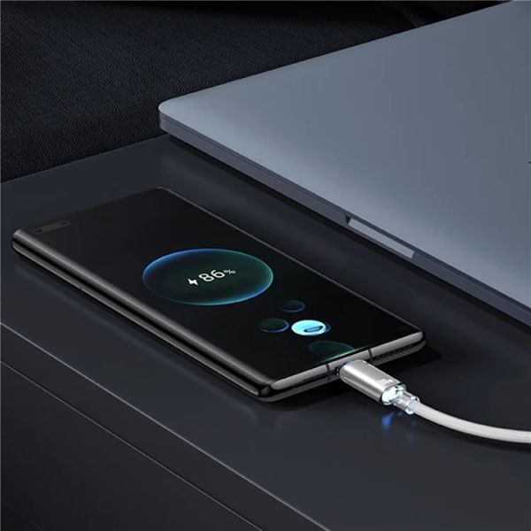 Cáp Cạc USAMS SJ658 Cloud Series USB-A to Type-C Braided Data with Light