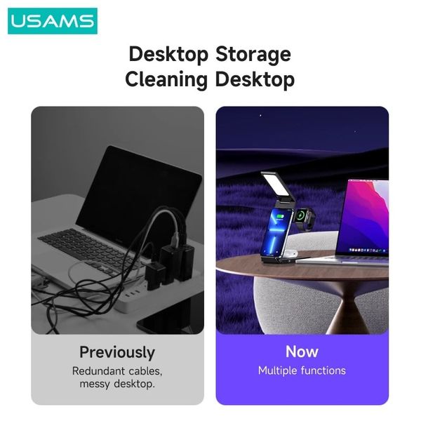 Đế sạc không dây USAMS CD181 15W 3in1
