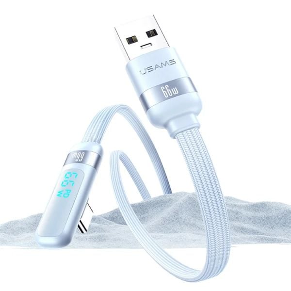 Cáp Sạc USAMS Wind Series SJ651 USB-A to Type-C Right-angle Digital Display Cord