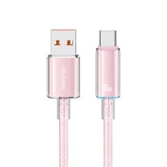 Cáp Cạc USAMS SJ658 Cloud Series USB-A to Type-C Braided Data with Light