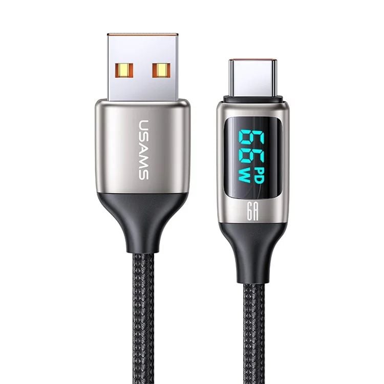 Cáp Sạc Nhanh Màn Hình Kỹ Thuật Số USAMS SJ544 U78 1.2m Type-C 6A