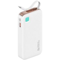 Pin Dự Phòng Tích Hợp Cáp Dây Rút Lightning USAMS CD225 10000mAh 20W (LED Display)