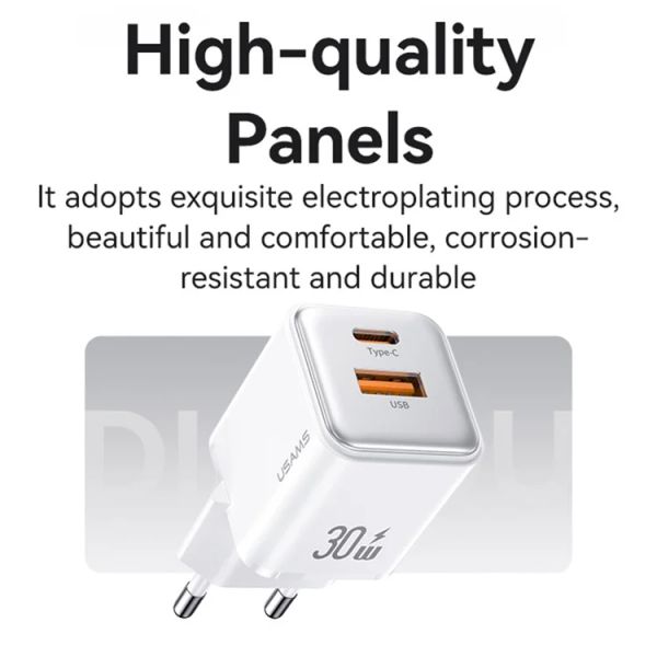 Củ Sạc Nhanh Mạ Điện USAMS CC189 PD 30W