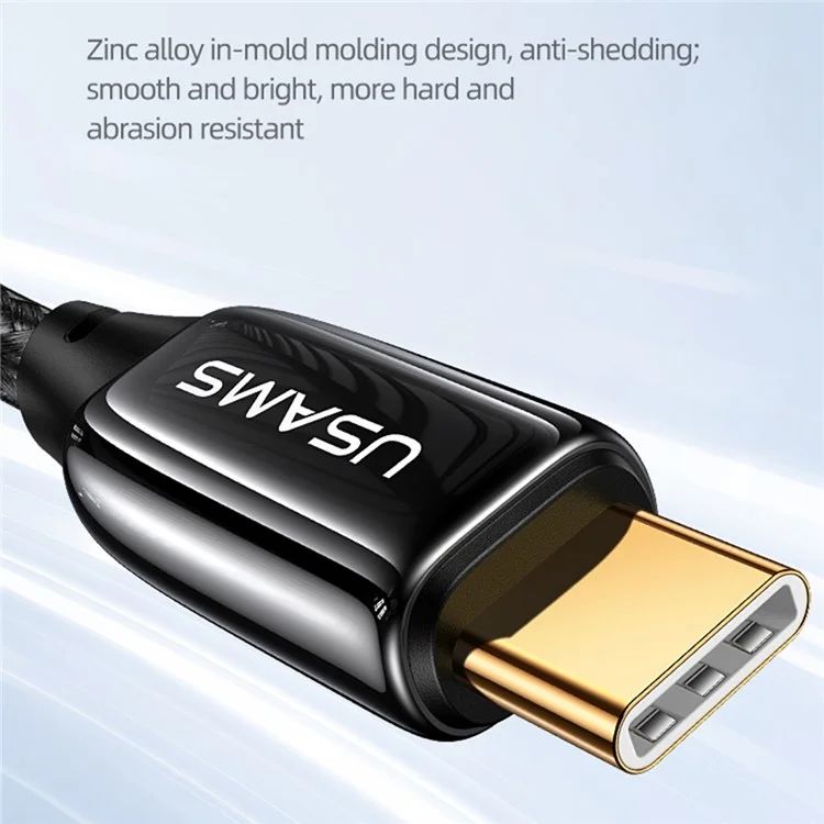Cáp Sạc USAMS SJ580 | SJ581 U82 C To C 240W PD3.1 Zinc Alloy Data Transmission Cord