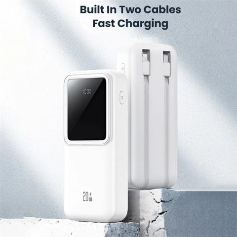 Pin Dự Phòng USAMS CD213 30000mAh 20W (QC3.0, with Built-in Type-C and Lightning Cables)