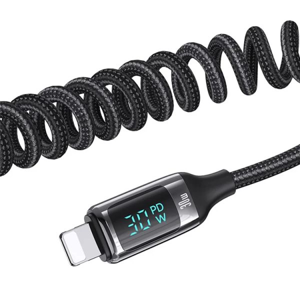 Tẩu Sạc Dành Cho Ô Tô USAMS CC193 C37 60W (Type-C + USB-A, with Lightning Cable 30W)