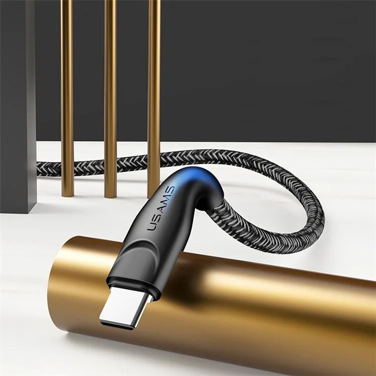 Cáp Sạc Nhanh USB to Type-C USAMS U41 (2A, 2M, Nylon Braided)