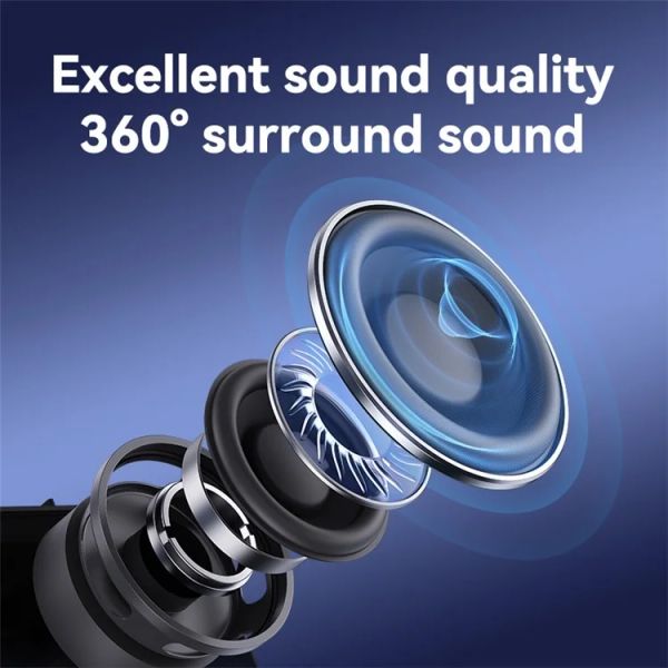 Loa Bluetooth Di Động Mini USAMS YX014 (Bluetooth v5.3, 1200mAh, Subwoofer, with Colorful Light, 360° Surround Sound)