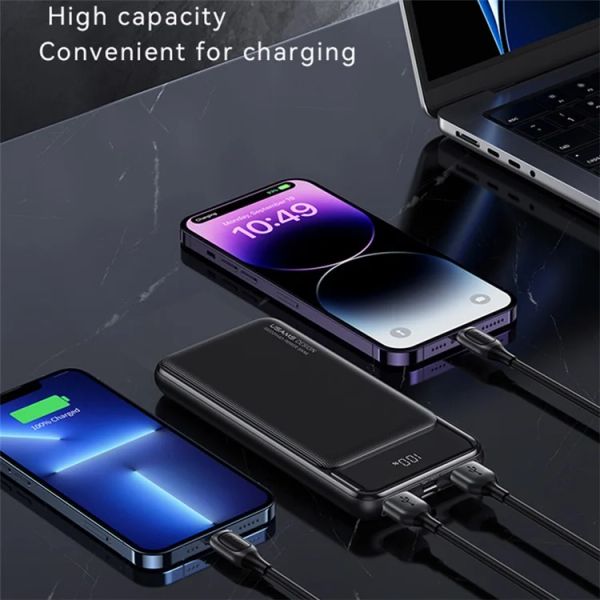 Pin Dự Phòng USAMS CD198 XY Series 10000mAh 10W (2*USB + 1*Type-C, Digital Display)