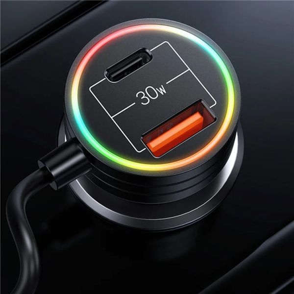 Tẩu Sạc Nhanh Kèm Cáp USAMS CC167 C33 60W USB+Type-C Dual Ports