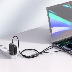 Cáp Sạc Đa Năng 3IN1 USAMS U83 TypeC to Lightning / Type-C / Micro 100W