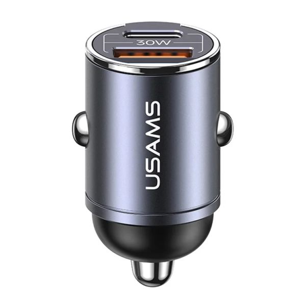 Tẩu Sạc Dành Cho Ô Tô USAMS CC206 C38 PD 30W USB A+C (with Pull Ring)
