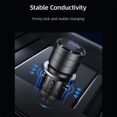 Tẩu Sạc Dành Cho Ô Tô USAMS CC176 C36 95W (USB-A + Type-C, Transparent, with Light)