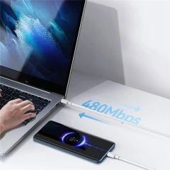Cáp Sạc Siêu Nhanh USAMS U84 Cho iPhone 15 Series (Type-C To Type-C Data Cord PD 100W 1M)