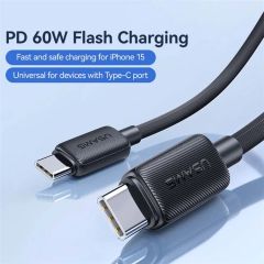 Cáp Sạc USAMS SJ691 | SJ696 | SJ701 Type-C to Type-C 60W Charger Cord 2m
