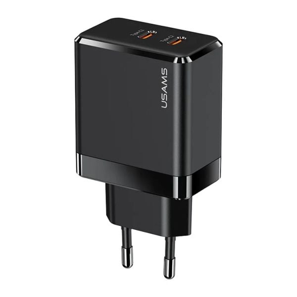 Củ Sạc Nhanh USAMS CC172 T54 40W Dual Type-C Ports GaN Fast Charger