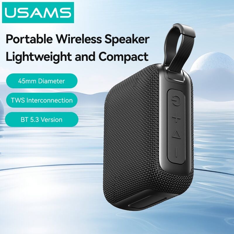 Loa Di Động Bluetooth TWS USAMS YX015 (Bluetooth v5.3, 3.5H, 1200mAh, Âm Thanh Vòm 360°)