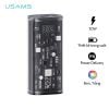 Pin Dự Phòng sạc nhanh nhỏ gọn USAMS CD189 9000mAh 20W (Digital Display, USB+Type-C port, Trong suốt, PD + QC3.0)