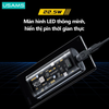 Pin Dự Phòng sạc nhanh nhỏ gọn USAMS CD189 9000mAh 20W (Digital Display, USB+Type-C port, Trong suốt, PD + QC3.0)