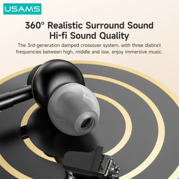 Tai Nghe Có Dây Type-C USAMS SJ482 EP-43 (1.2m, 3D sound effect)