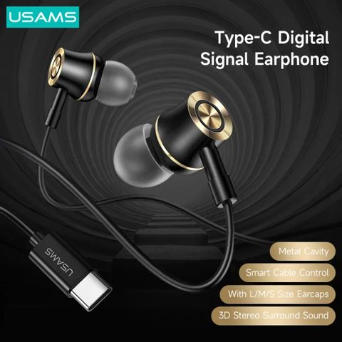 Tai Nghe Có Dây Type-C USAMS SJ482 EP-43 (1.2m, 3D sound effect)