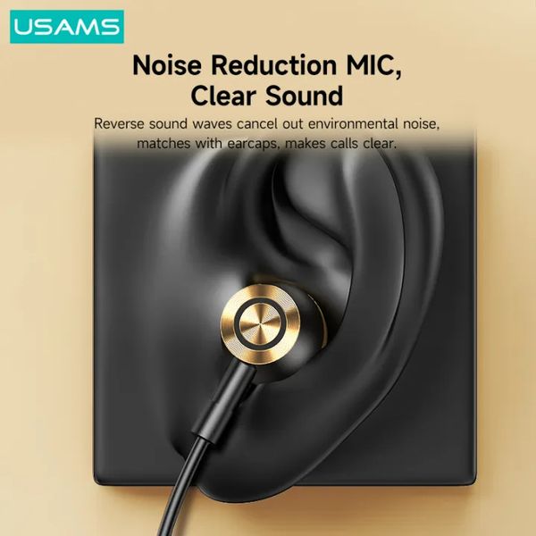 Tai Nghe Có Dây Type-C USAMS SJ482 EP-43 (1.2m, 3D sound effect)