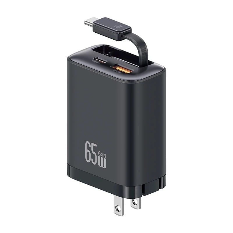 Củ Sạc Nhanh 2C+1A GaN USAMS CC300 65W (With Type-C Rectangle Built-in cable)