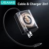 Củ Sạc Nhanh 2C+1A GaN USAMS CC300 65W (With Type-C Rectangle Built-in cable)