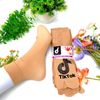 Sét Vớ Da Xỏ Ngón Set 10 Đôi Chống Trượt Dập silicon Hình Tik Tok , mang qua mắt cá chân SKA TIKTOK
