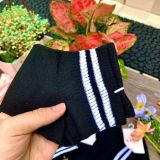 Tất cổ ngắn Nam Nữ Set 10 Đôi Hàn Quốc hoạ tiết Tim - Sọc 2 màu. Vải cotton dày dặn thoáng mát êm chân .