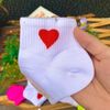 Tất cổ ngắn Nam Nữ Set 10 Đôi Hàn Quốc hoạ tiết Tim - Sọc 2 màu. Vải cotton dày dặn thoáng mát êm chân .