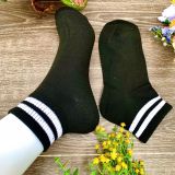 Tất cổ ngắn Nam Nữ Set 10 Đôi Hàn Quốc hoạ tiết Tim - Sọc 2 màu. Vải cotton dày dặn thoáng mát êm chân .