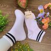 Tất cổ ngắn Nam Nữ Set 10 Đôi Hàn Quốc hoạ tiết Tim - Sọc 2 màu. Vải cotton dày dặn thoáng mát êm chân .