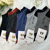 Tất Nam 10 đôi Cổ Ngắn Phối Màu Và Hoạ Tiết Chất Liệu Dày Dặn Co Giãn Mềm Mịn Thấm Hút Mồ Hôi Chen Chen