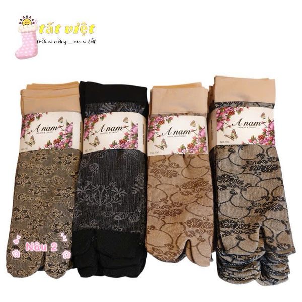 Tất Da Nữ Set 10 Đôi Xỏ Ngón Chất Liệu Dày Dặn Mềm Mịn Co Giãn Tốt Dễ Phối Đồ mã bông chìm Chen Chen 700